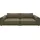 Candy Big-Sofa 3C CANDY "Karalis mit extra großer Sitztiefe, elegantes Mega Sofa zum Relaxen", grün (oliv), B:294cm H:85cm T:150cm, 100% Leder, Sofas, Big-Sofa, auch in Cord- oder Leder-Bezug, lose Kissen, loungige Bequemlichkeit
