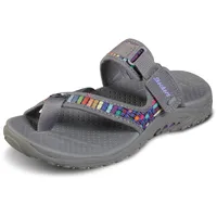 Skechers Damen Reggae-Mad Swag-Toe Thong Woven Sandale, grau, 37.5 EU