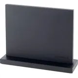 Hanseküche Messerblock magnetisch aus Akazienholz - Doppelseitiger Messerhalter ohne Messer mit Magnet Holzboden Schwarz