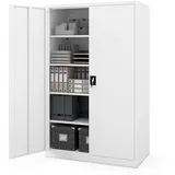 Jan Nowak Metallschrank abschließbar Büroschrank Dokumentenschrank Aktenschrank Ordnerschrank aus Stahl 185 x 60 x 115 cm für 70 Ordner mit 4 verstellbaren Regalböden