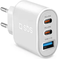 SBS Schnellladegerät (55 W, Power Delivery), USB Ladegerät, Weiss
