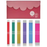 KnitPro Zing Nadelspiel-Set 20 cm, 2,5-5,0 mm - Perfekte Vielseitigkeit für kreative Strickprojekte, Bunt