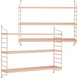 [en.casa] En.Casa, Regal, Modulares Wandregal Strängnäs 2er Set Lachsfarben