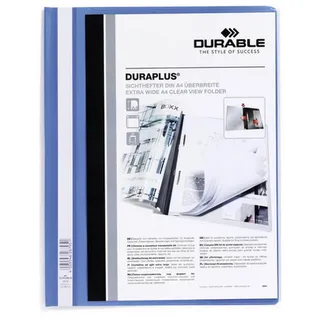 Durable Präsentationshefter DURAPLUS blau DIN A4 überbreit