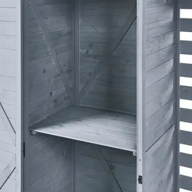 Beliani Gerätehaus 1,30 x 0,57 m Grau