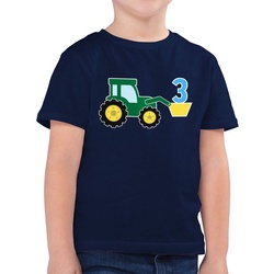Shirtracer T-Shirt Traktor Dritter 3. Geburtstag blau 116 (5/6 Jahre)