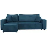 Mirjan24 Ecksofa Blau, Textil, 5-Sitzer, L-Form,L-Form, 244x145 cm, Wohnzimmer, Sofas & Couches, Wohnlandschaften, Ecksofas