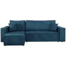 Mirjan24 Ecksofa Blau, Textil, 5-Sitzer, L-Form,L-Form, 244x145 cm, Wohnzimmer, Sofas & Couches, Wohnlandschaften, Ecksofas