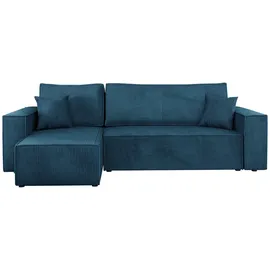 Mirjan24 Ecksofa Blau, Textil, 5-Sitzer, L-Form,L-Form, 244x145 cm, Wohnzimmer, Sofas & Couches, Wohnlandschaften, Ecksofas