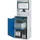 Rau Computer-Schrank Stahl 650x520x1770mm blau mit 1 Flügeltür und Monitorgehäuse