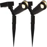 Star Trading Solarstab Kunststoff 15 x 5 x 20 cm 2er Set schwarz