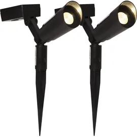 Star Trading Solarstab Kunststoff 15 x 5 x 20 cm 2er Set schwarz