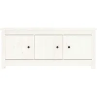 VidaXL Schuhschrank Weiß 110x38x45,5 cm Massivholz Kiefer