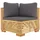 vidaXL Ecksofa Loungesofa grau