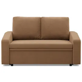 Möbel Kraft Couch Webstoff 2-Sitzer Braun