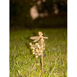 NORTHPOINT LED Solar Gartenstab Solarstecker Außenbereich mit Dämmerungssensor Fee Version 1