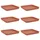vidaXL Quadratisches Blumentablett 6 pcs Ziegelrot Kunststoff
