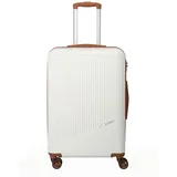 Travelite Bali 4-Rollen M 67 cm / 65 l weiß/cognac