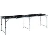 Tidyard Bier Pong Tisch Set us Aluminium (höhenverstellbar & zusammenklappbar),Bierpong Bier-Pong Beerpong Tisch 240 x 60 x (54-76) cm,Faltbar für einfache Lagerung und Transport