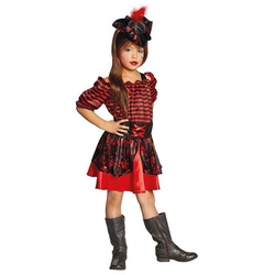Rubie ́s Kostüm Piratenkleid schwarz-rot, Schmuckes Kleidchen für freche Seeräuberinnen rot 116