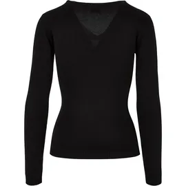 URBAN CLASSICS Knitted Pullover Mit V-ausschnitt Black L