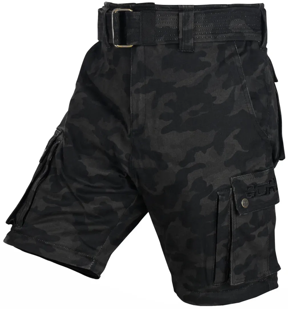 Bores Camo Cargo Shorts, schwarz, Größe 36 für Männer