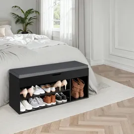 Tectake Natalya 104 x 49 x 30 cm gepolstert / schwarz