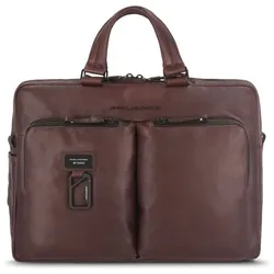 Piquadro Harper Aktentasche Leder 40 cm Laptopfach  braun