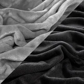 nyvi Winter Bettwäsche Set DreamScience Cashmere Touch - Kuschelweich & Wärmend - Mit Reißverschluss Größe:155x220 + 80x80 cm grau/schwarz