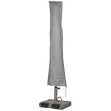 mehr Garten Abdeckung Premium Kunststoff 195 x 30 - 55 cm Grau