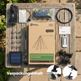 Sekey Solar Lichterkette 4M 136 LEDs spritzwassergeschützt