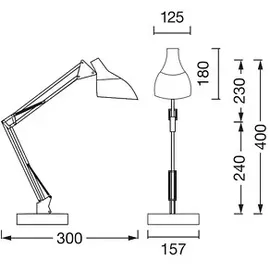 osram homelighting Office Line Desk Pear Weiß