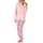 normann-wäschefabrik Frottee Pyjama gestreift rosa 48/50