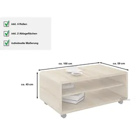 Die Möbelfundgrube Martigny Braun Eiche 100 x 43 x 59 cm