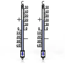 Bearware Analoges Thermometer Schwarz 2x