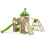 FATMOOSE Spielturm RiverRun Royal XXL mit SurfSwing und Rutsche grün 813137