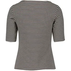 Zero Ringelshirt mit U-Boot Ausschnitt 44, BlackCream | 44