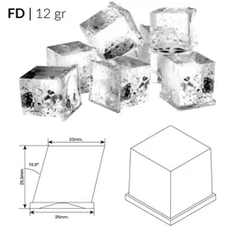 Große Fast-Food-Eiswürfelmaschine 12g mit einer Produktion von 99kg/24h und einem Behälter von 35kg für Gastronomie.