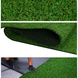 MDEKOR Kunstrasenteppich Outdoor in Echtrasen-Optik 350 x 200 cm