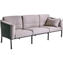 Gartensofa Delux mit Kissen, Schwarz