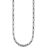 Bruno Banani Edelstahlkette BRUNO BANANI "Schmuck Geschenk Halskette Königskette 4-Kant-Optik Silber" Gr. 55, silber (edelstahlfarben), Halsketten, Herren, 55, Edelstahl, L: 55, Edelstahlkette
