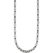 Bruno Banani Edelstahlkette BRUNO BANANI "Schmuck Geschenk Halskette Königskette 4-Kant-Optik Silber" Gr. 55, silber (edelstahlfarben), Halsketten, Herren, 55, Edelstahl, L: 55, Edelstahlkette