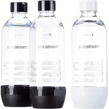 Sodastream PET-Flasche 3 x 1 l schwarz/weiß