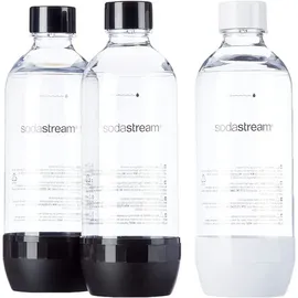 Sodastream PET-Flasche 3 x 1 l schwarz/weiß