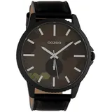 Oozoo Unisex Armbanduhr Timepieces Analog Leder schwarz UOC10334