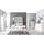 Finori Vitrine Laurito 80 x 45 x 200 cm Weiß