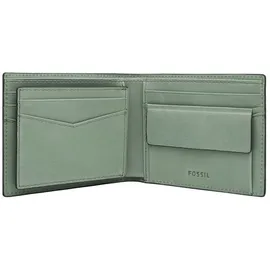 Fossil Leder Kartenetui Everett Bifold Card Case Sage braun grün - Braun/Grün/Grau