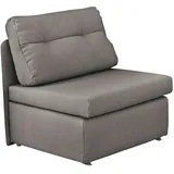 Schlafsessel TUNA 85 x 82 cm Stoffbezug grau - Mit Stauraum - Liegefläche 80 x 200 cm