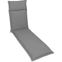 Gartenliegen-Auflage Unica 170 x 50 cm Stoff Silber