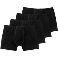 SCHIESSER Herren Boxershort 4er Pack - Pants, Boxer, Essentials, Cotton Stretch Schwarz L